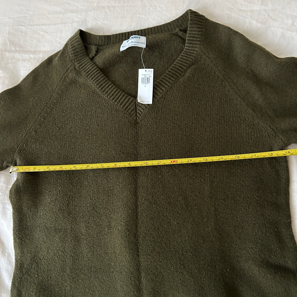 Old Navy Olive Green V-Neck SoSoft Sweater Dress - Picture 5 of 7